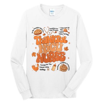 Retro Thanksgiving Nicu Nurse Autumn Thankful Nicu Nurse Tall Long Sleeve T-Shirt