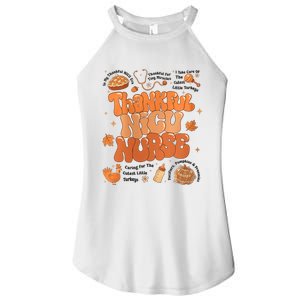 Retro Thanksgiving Nicu Nurse Autumn Thankful Nicu Nurse Women's Perfect Tri Rocker Tank