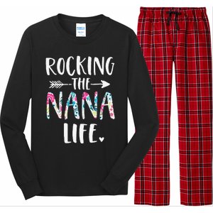 Rocking The Nana Life New Grandma Granny To Be Gigi Mimi Long Sleeve Pajama Set