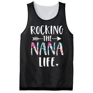 Rocking The Nana Life New Grandma Granny To Be Gigi Mimi Mesh Reversible Basketball Jersey Tank