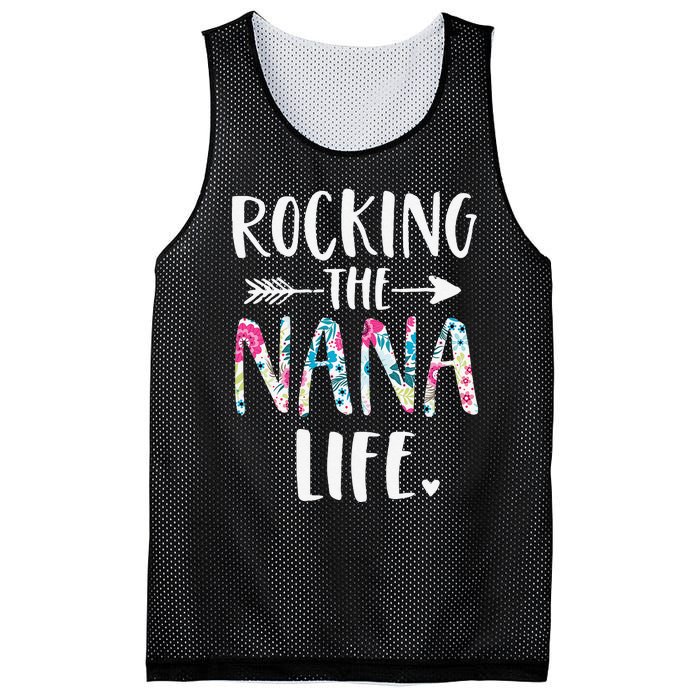 Rocking The Nana Life New Grandma Granny To Be Gigi Mimi Mesh Reversible Basketball Jersey Tank