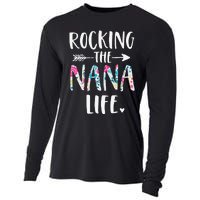 Rocking The Nana Life New Grandma Granny To Be Gigi Mimi Cooling Performance Long Sleeve Crew