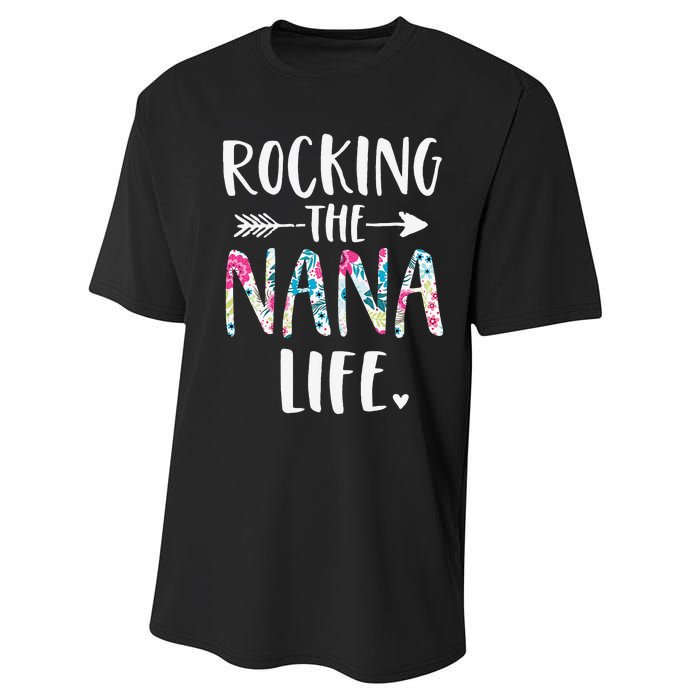 Rocking The Nana Life New Grandma Granny To Be Gigi Mimi Performance Sprint T-Shirt