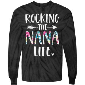 Rocking The Nana Life New Grandma Granny To Be Gigi Mimi Tie-Dye Long Sleeve Shirt