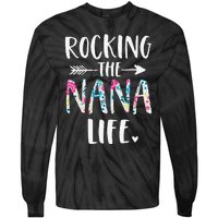 Rocking The Nana Life New Grandma Granny To Be Gigi Mimi Tie-Dye Long Sleeve Shirt