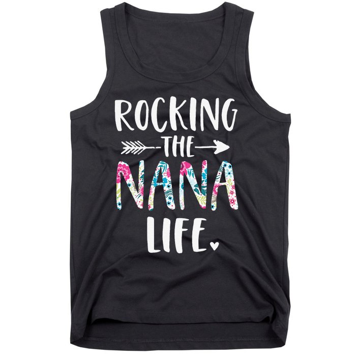 Rocking The Nana Life New Grandma Granny To Be Gigi Mimi Tank Top