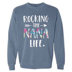 Rocking The Nana Life New Grandma Granny To Be Gigi Mimi Garment-Dyed Sweatshirt