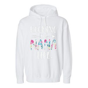 Rocking The Nana Life New Grandma Granny To Be Gigi Mimi Garment-Dyed Fleece Hoodie