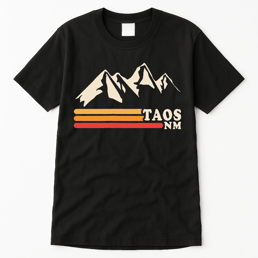 Retro Taos New Mexico Nm Mountains Ski Tall T-Shirt