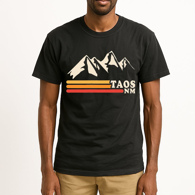 Retro Taos New Mexico Nm Mountains Ski Tall T-Shirt