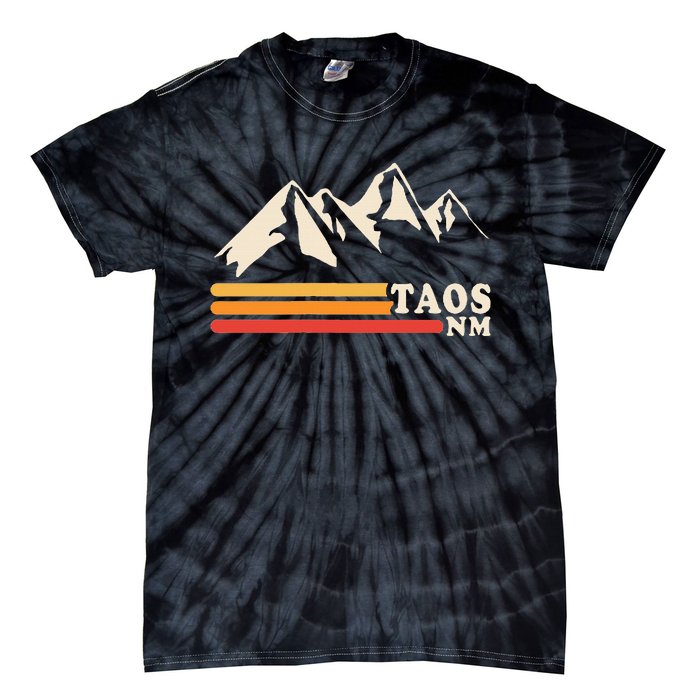 Retro Taos New Mexico Nm Mountains Ski Tie-Dye T-Shirt