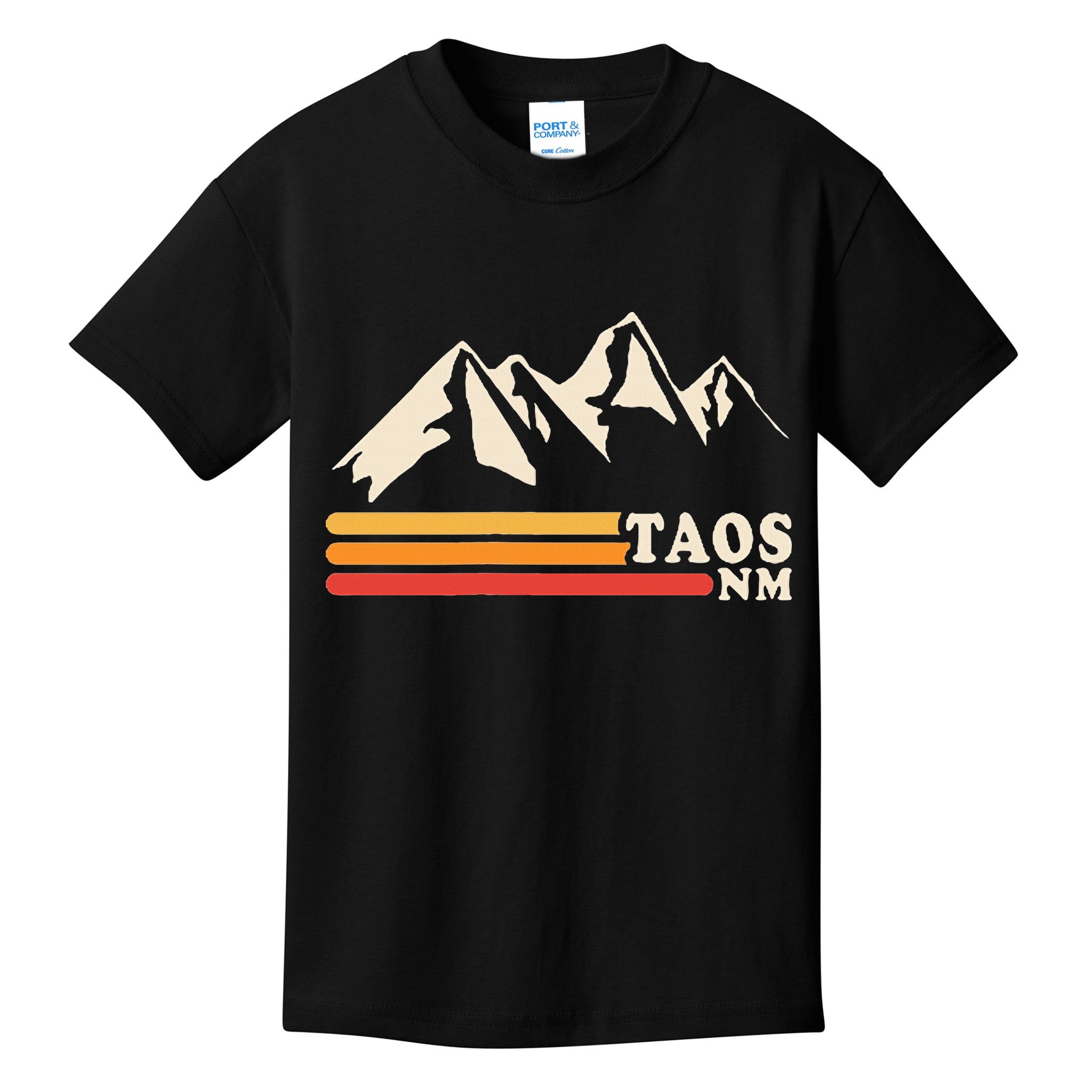 Retro Taos New Mexico Nm Mountains Ski Kids T-Shirt