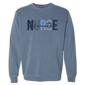 Retro Telemetry Nurse Print For Nursing Student Garment-Dyed Sweatshirt