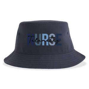 Retro Telemetry Nurse Print For Nursing Student Sustainable Bucket Hat