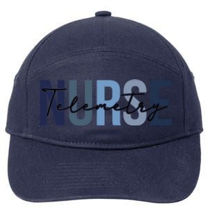 Retro Telemetry Nurse Print For Nursing Student 7-Panel Snapback Hat