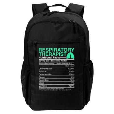 Respiratory Therapist Nutritional Facts Lungs Therapy Daily Commute Backpack