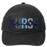 Retro Telemetry Nurse Print For Nursing Student 7-Panel Snapback Hat