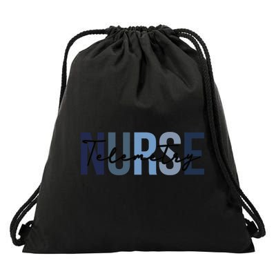 Retro Telemetry Nurse Print For Nursing Student Drawstring Bag