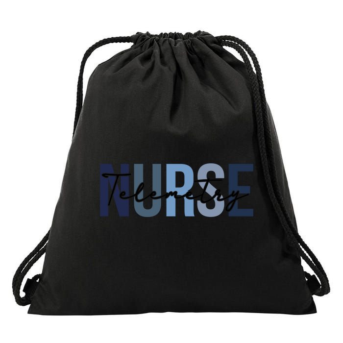 Retro Telemetry Nurse Print For Nursing Student Drawstring Bag