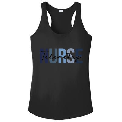 Retro Telemetry Nurse Print For Nursing Student Ladies PosiCharge Competitor Racerback Tank