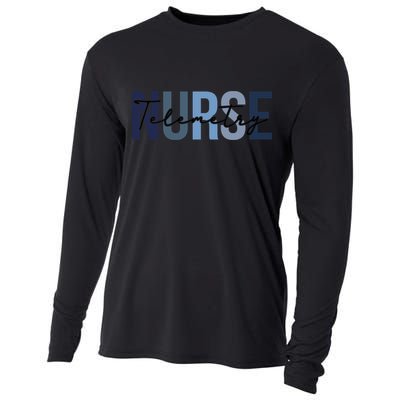 Retro Telemetry Nurse Print For Nursing Student Cooling Performance Long Sleeve Crew