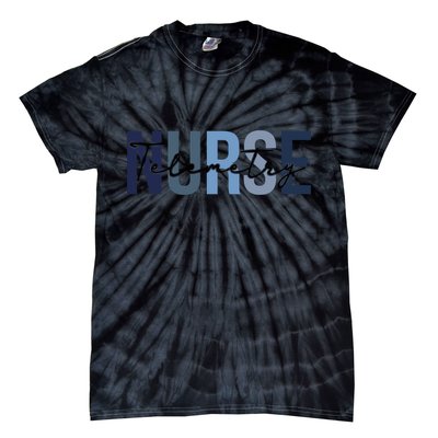 Retro Telemetry Nurse Print For Nursing Student Tie-Dye T-Shirt