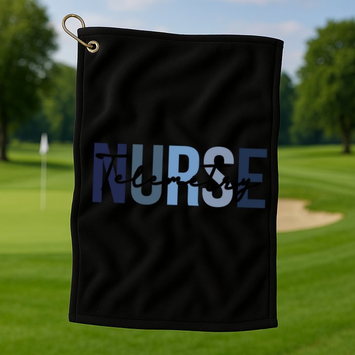 Retro Telemetry Nurse Print For Nursing Student Golf Towel