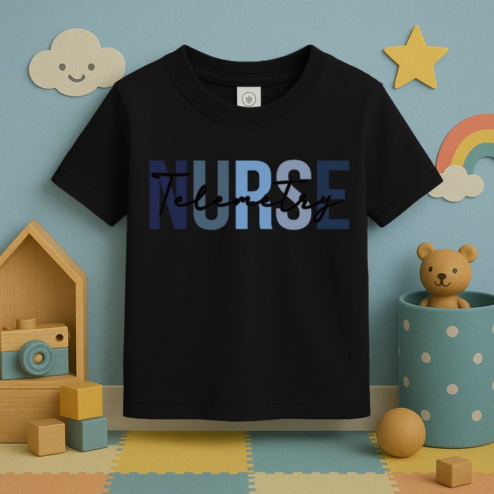 Retro Telemetry Nurse Print For Nursing Student Toddler T-Shirt