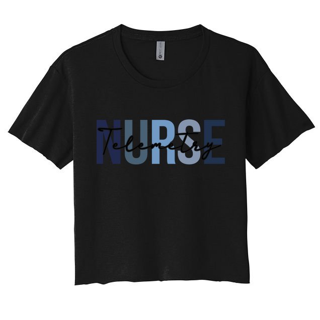 Retro Telemetry Nurse Print For Nursing Student Crop Top