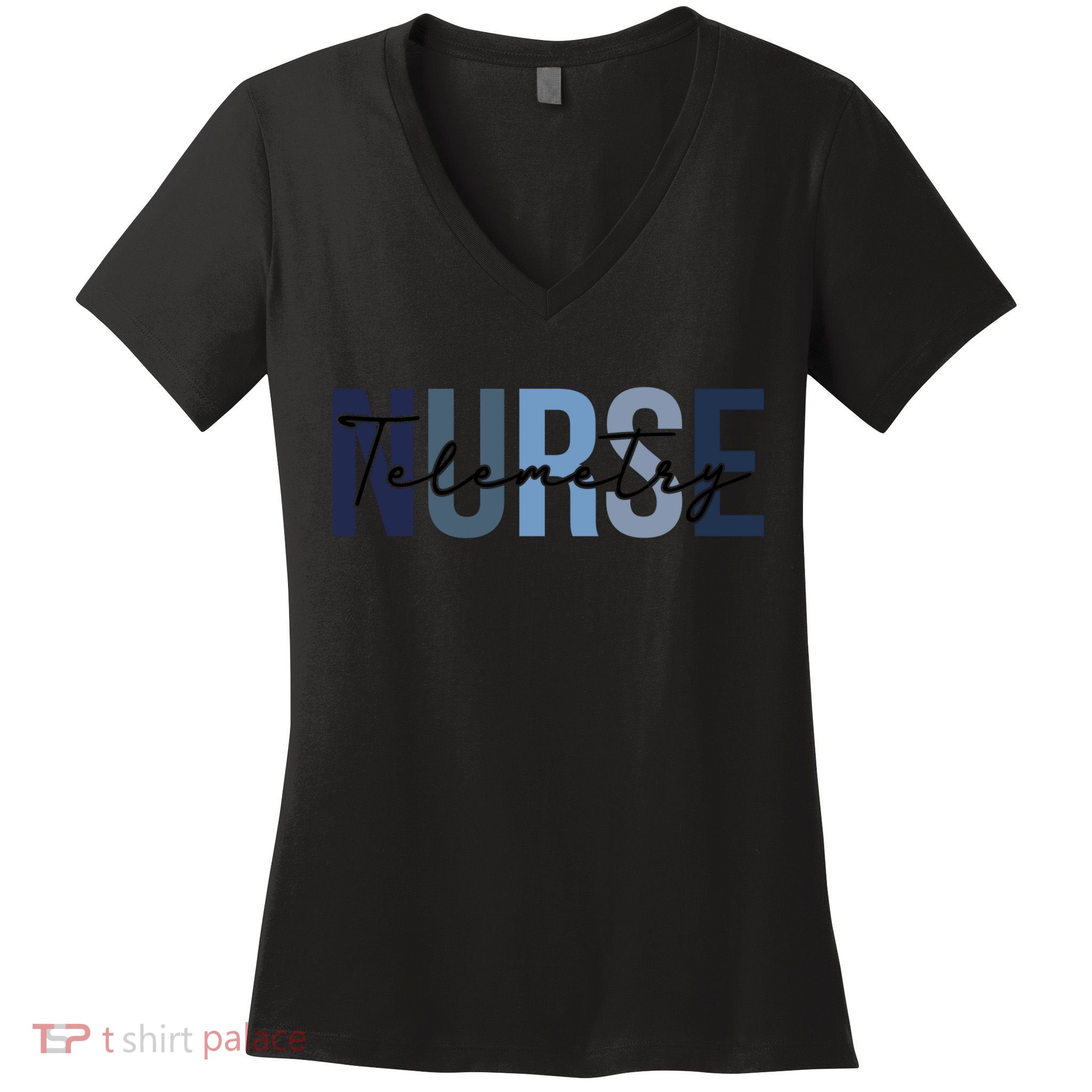 Retro Telemetry Nurse Print For Nursing Student Women's V-Neck T-Shirt
