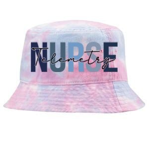 Retro Telemetry Nurse Print For Nursing Student Tie-Dyed Bucket Hat