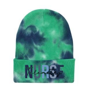 Retro Telemetry Nurse Print For Nursing Student Tie Dye 12in Knit Beanie