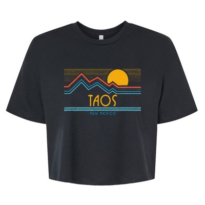 Retro Taos New Mexico Bella+Canvas Jersey Crop Tee