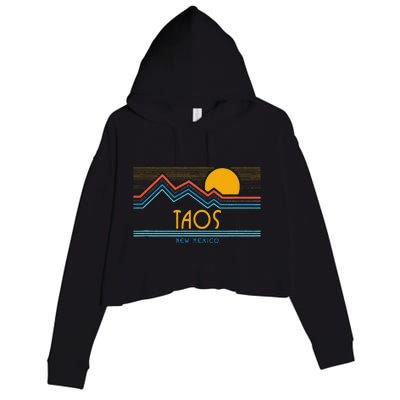 Retro Taos New Mexico Crop Fleece Hoodie