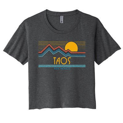 Retro Taos New Mexico Women's Crop Top Tee