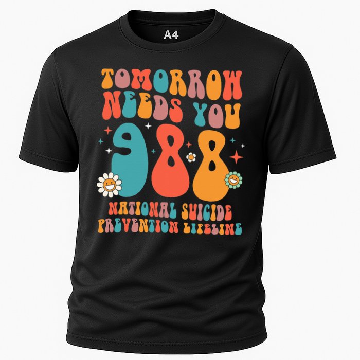 Retro Tomorrow Needs You 988 Suicide Prevention Awareness Cooling Performance Crew T-Shirt