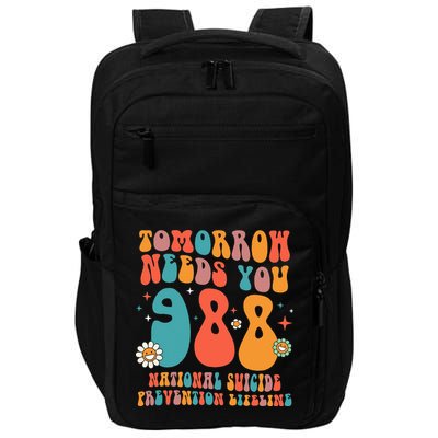 Retro Tomorrow Needs You 988 Suicide Prevention Awareness Impact Tech Backpack