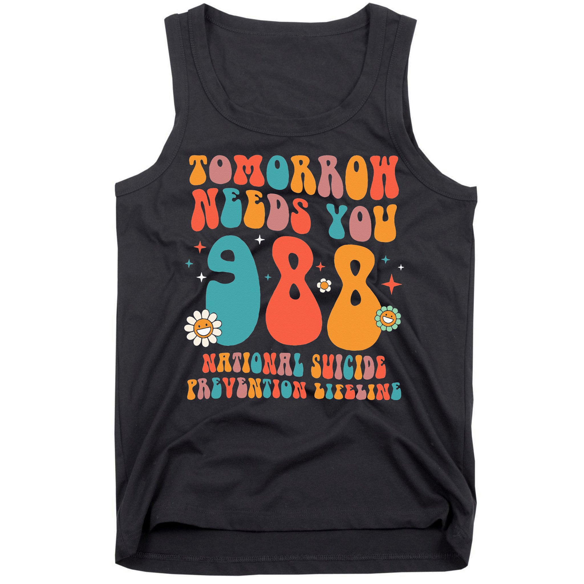 Retro Tomorrow Needs You 988 Suicide Prevention Awareness Tank Top