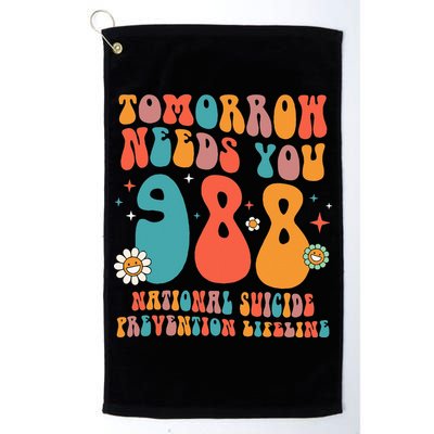 Retro Tomorrow Needs You 988 Suicide Prevention Awareness Golf Towel