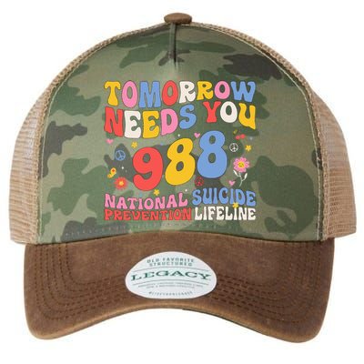 Retro Tomorrow Needs You 988 Suicide Prevention Awareness Legacy Tie Dye Trucker Hat