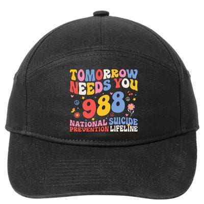 Retro Tomorrow Needs You 988 Suicide Prevention Awareness 7-Panel Snapback Hat