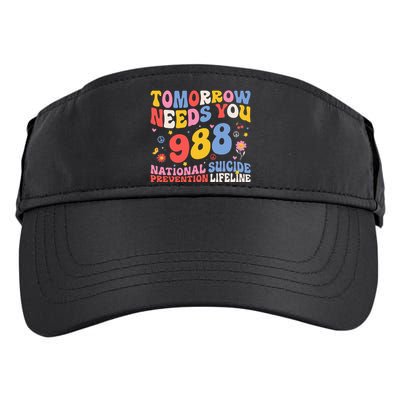 Retro Tomorrow Needs You 988 Suicide Prevention Awareness Adult Drive Performance Visor