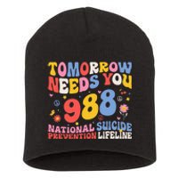 Retro Tomorrow Needs You 988 Suicide Prevention Awareness Short Acrylic Beanie