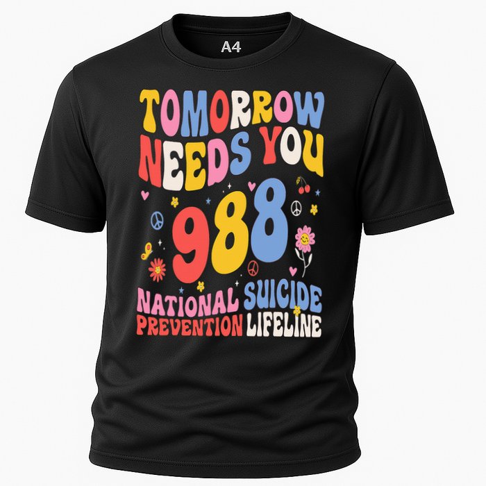 Retro Tomorrow Needs You 988 Suicide Prevention Awareness Cooling Performance Crew T-Shirt