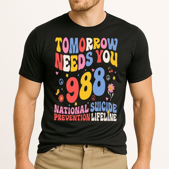 Retro Tomorrow Needs You 988 Suicide Prevention Awareness Cooling Performance Crew T-Shirt