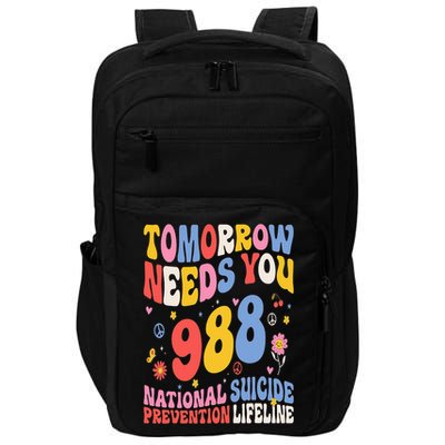 Retro Tomorrow Needs You 988 Suicide Prevention Awareness Impact Tech Backpack