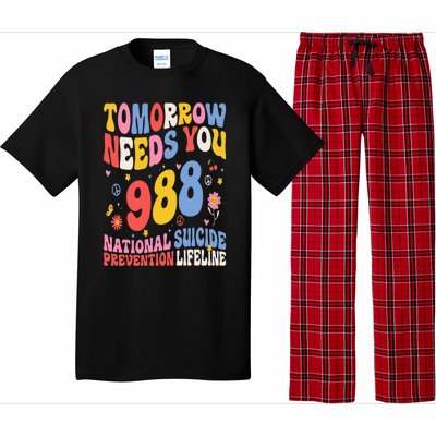 Retro Tomorrow Needs You 988 Suicide Prevention Awareness Pajama Set