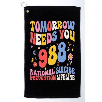 Retro Tomorrow Needs You 988 Suicide Prevention Awareness Golf Towel