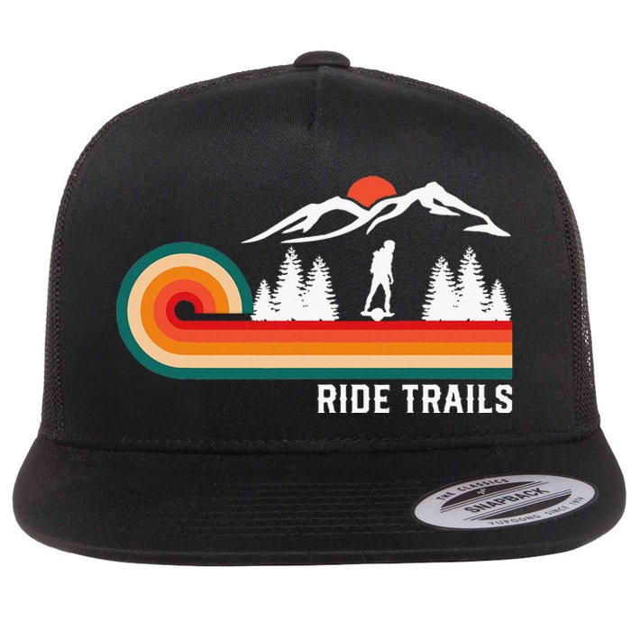 Ride Trails Onewheel Retro Vintage One Wheel Flat Bill Trucker Hat