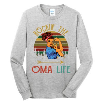 Rockin The Oma Life Grandparents Day For Oma Tall Long Sleeve T-Shirt